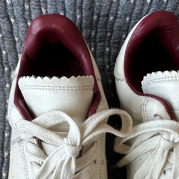 Isabel Marant Cream and Burgundy Sneakers 37 - Picture 4 of 6